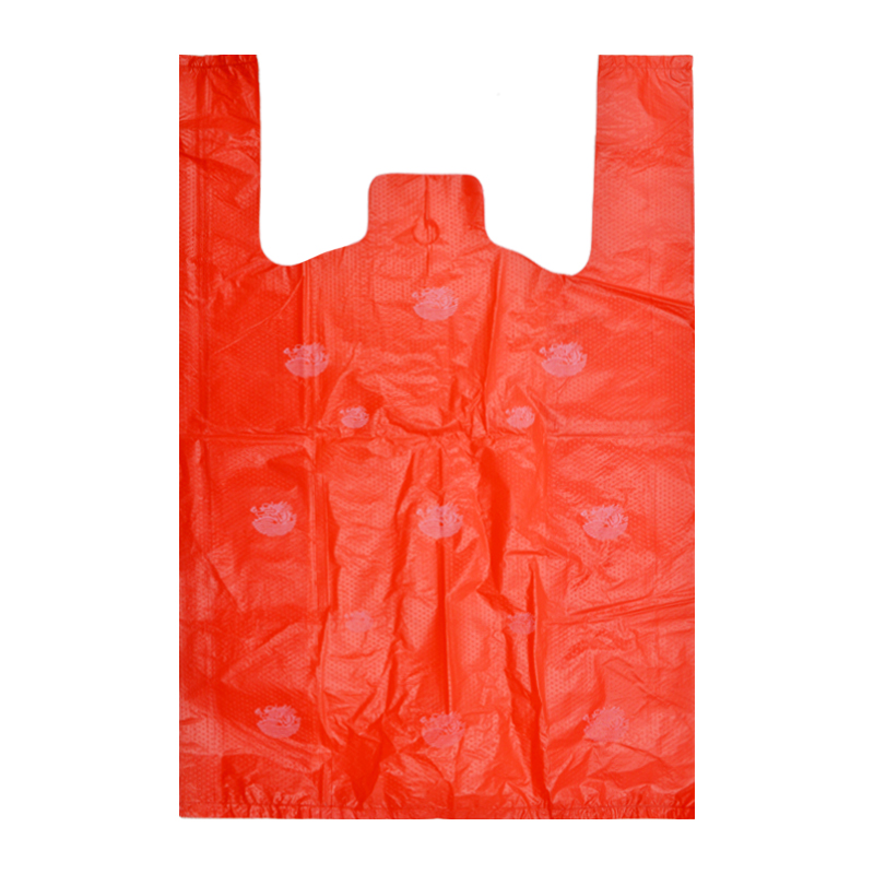 Red and sale white plastic bag