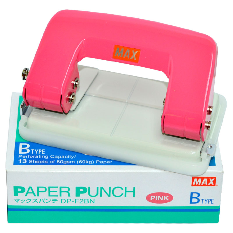 Max DP-F2BN Paper Punch Type B Two Hole Puncher 13 Sheets 80gsm